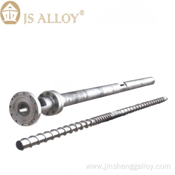 Extruder screw and barrel for PE processing extruder